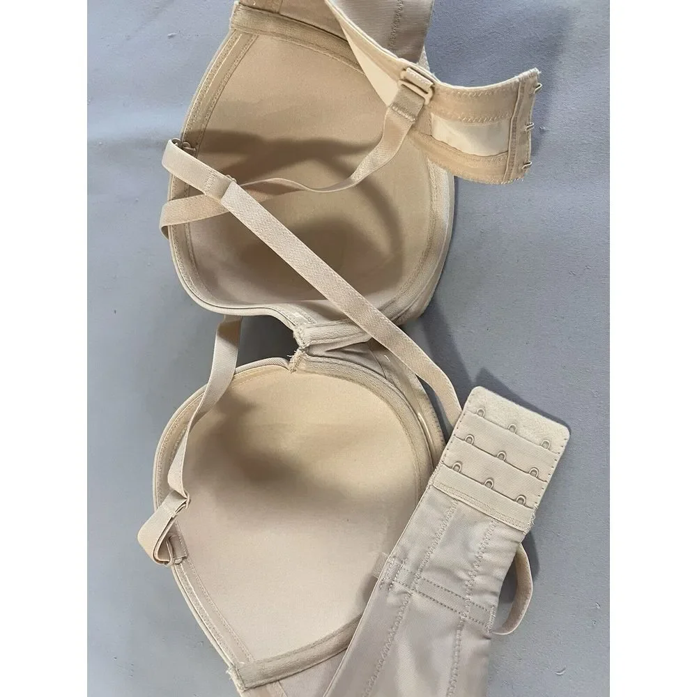 Wacoal 854119 Strapless Underwire Bra‎ Sz 36D Tan Beige Women's
